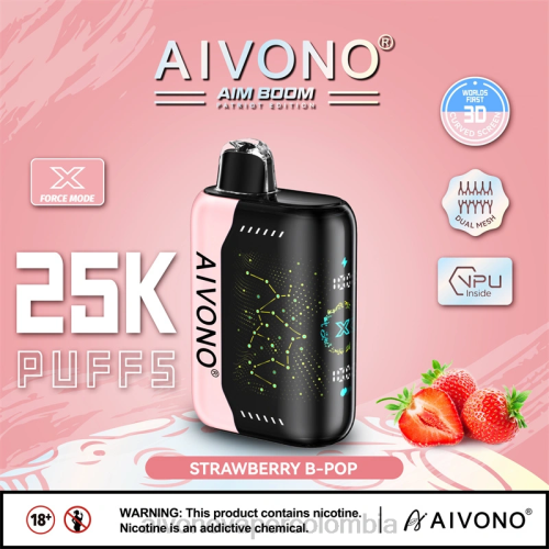 Aivono AIM BOOM 25000 b-pop de fresa 48P8352 - Aivono Colombia