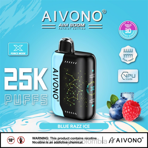 Aivono AIM BOOM 25000 hielo azul 48P8345 - Vaper Aivono Colombia