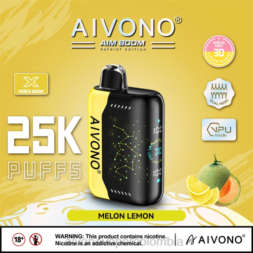 Aivono AIM BOOM 25000 melon limon 48P8348 - Aivono Puffs