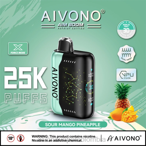 Aivono AIM BOOM 25000 piña mango agria 48P8351 - Aivono Vaper Colombia