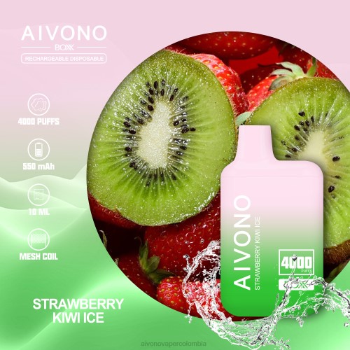 Aivono AIM BOXX 4000 hielo de fresa y kiwi 48P8229 - Aivono Puffs Colombia