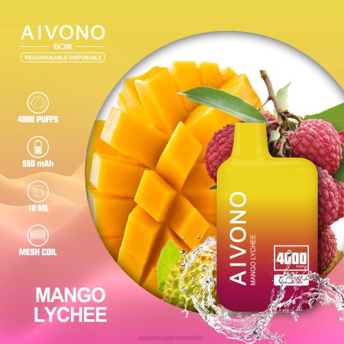 Aivono AIM BOXX 4000 lichi de mango 48P8216 - Aivono Vaper Colombia
