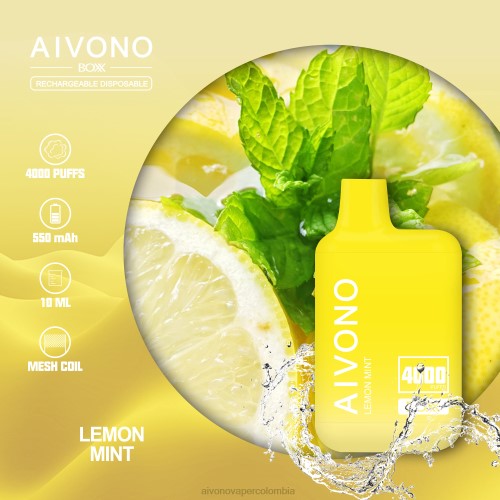 Aivono AIM BOXX 4000 menta limon 48P8230 - Vaper Aivono Colombia