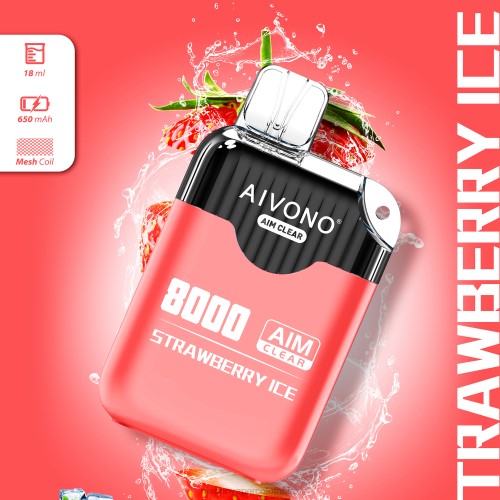 Aivono AIM CLEAR 8000 hielo de fresa 48P8205 - Vaper Aivono Colombia