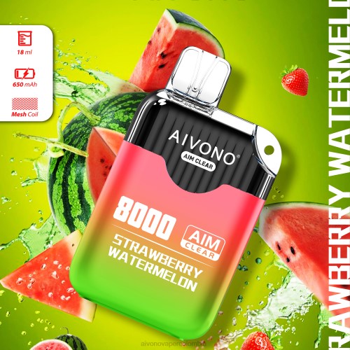 Aivono AIM CLEAR 8000 sandia fresa 48P8208 - Aivono Puffs