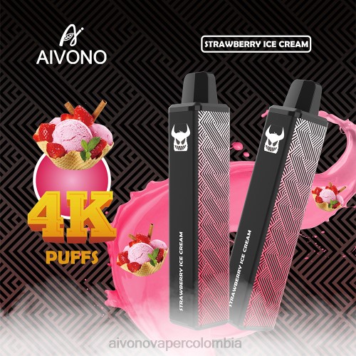 Aivono AIM FREAK 4000 helado de fresa 48P8263 - Aivono Puffs