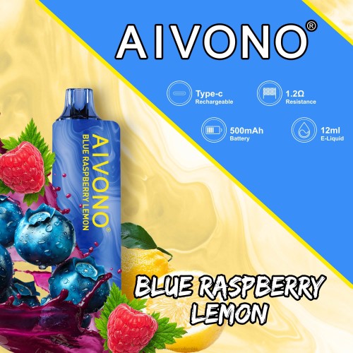 Aivono AIM GUN 7000 arándano frambuesa limón 48P8109 - Aivono Puffs Colombia