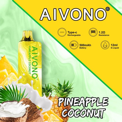 Aivono AIM GUN 7000 coco piña 48P8106 - Aivono Vaper Colombia