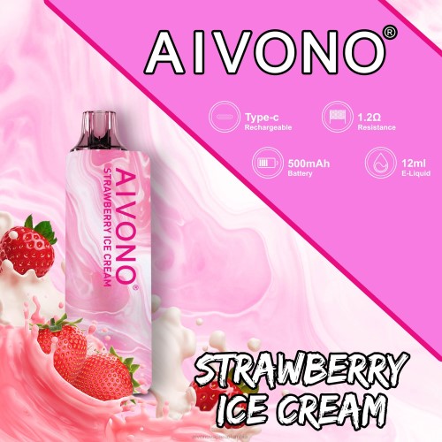 Aivono AIM GUN 7000 helado de fresa 48P8105 - Vaper Aivono Colombia