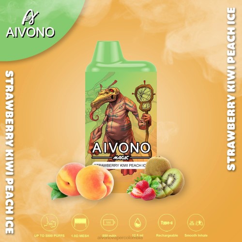 Aivono AIM MAGIC cigarrillo de caja de 5800 bocas fresa kiwi melocotón hielo 48P896 - Aivono Vaper Colombia