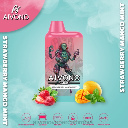 Aivono AIM MAGIC cigarrillo de caja de 5800 bocas fresa mango menta 48P897 - Aivono Colombia