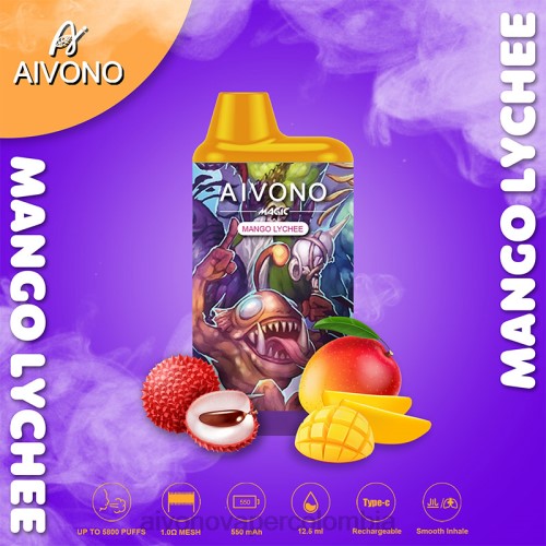 Aivono AIM MAGIC cigarrillo de caja de 5800 bocas lichi de mango 48P898 - Aivono Puffs