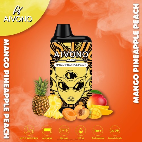Aivono AIM MAGIC cigarrillo de caja de 5800 bocas mango piña durazno 48P888 - Aivono Puffs