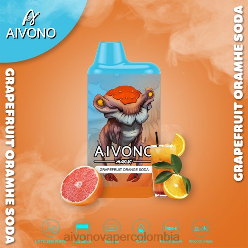 Aivono AIM MAGIC cigarrillo de caja de 5800 bocas refresco de pomelo y naranja 48P8101 - Aivono Vaper Colombia