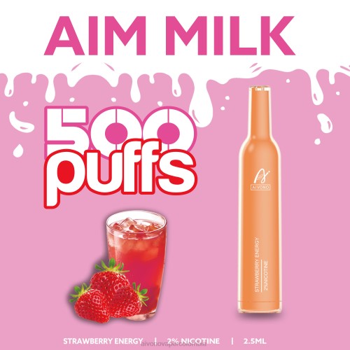Aivono AIM MILK 500 energía fresa 48P8266 - Aivono Vaper Colombia