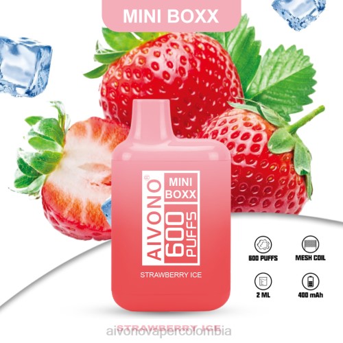 Aivono AIM MINI BOXX 600 hielo de fresa 48P8236 - Aivono Vaper Colombia