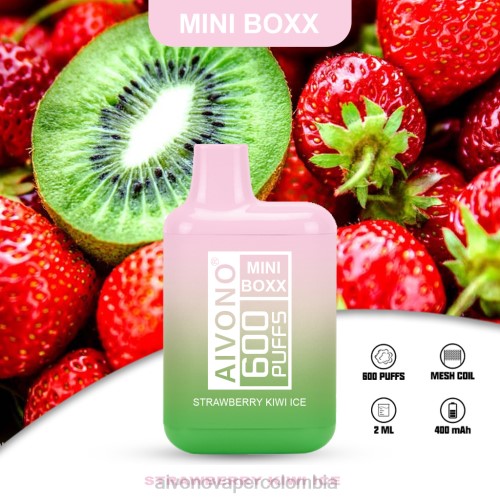 Aivono AIM MINI BOXX 600 hielo de fresa y kiwi 48P8234 - Aivono Puffs Colombia