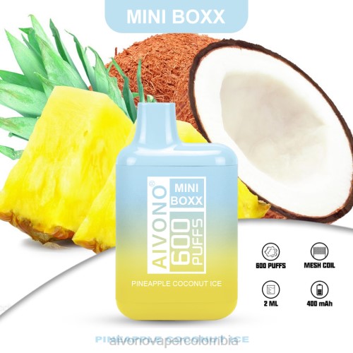 Aivono AIM MINI BOXX 600 hielo de piña y coco 48P8238 - Aivono Puffs