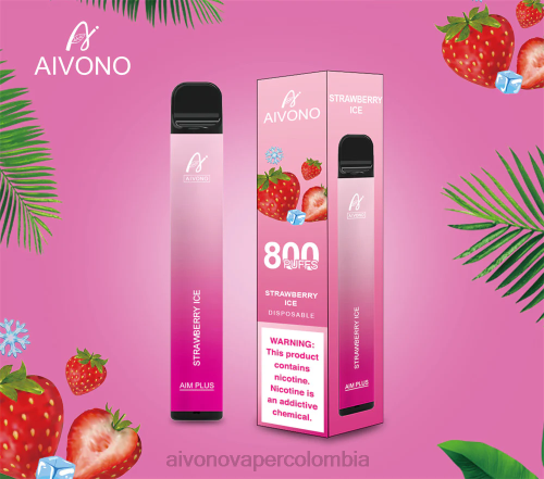 Aivono AIM PLUS 800 hielo de fresa 48P8193 - Aivono Puffs