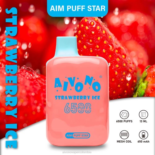 Aivono AIM PUFF STAR 6500 hielo de fresa 48P8288 - Aivono Puffs