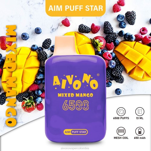 Aivono AIM PUFF STAR 6500 mango mixto 48P8296 - Aivono Vaper Colombia