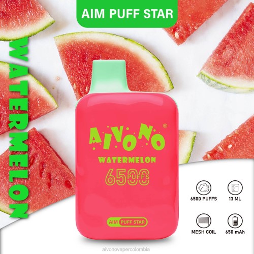 Aivono AIM PUFF STAR 6500 sandía 48P8291 - Aivono Vaper Colombia
