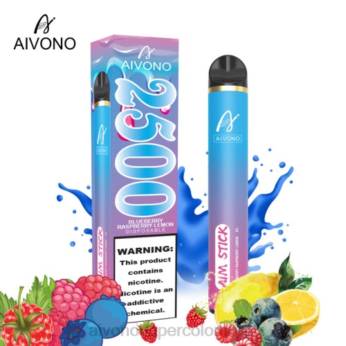 Aivono AIM STICK 2500 arándano frambuesa limón 48P8154 - Aivono Puffs Colombia