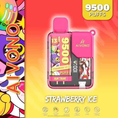 Aivono AIM TANK 9500 hielo de fresa 48P838 - Aivono Puffs