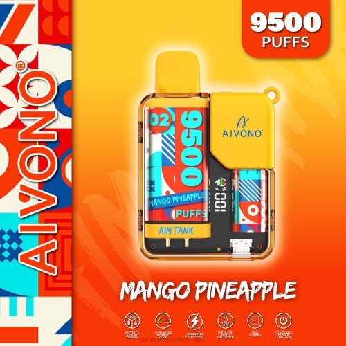Aivono AIM TANK 9500 mango piña 48P834 - Aivono Puffs Colombia