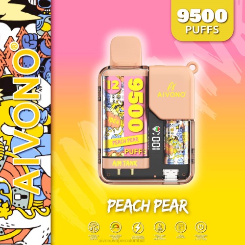 Aivono AIM TANK 9500 pera durazno 48P841 - Aivono Vaper Colombia