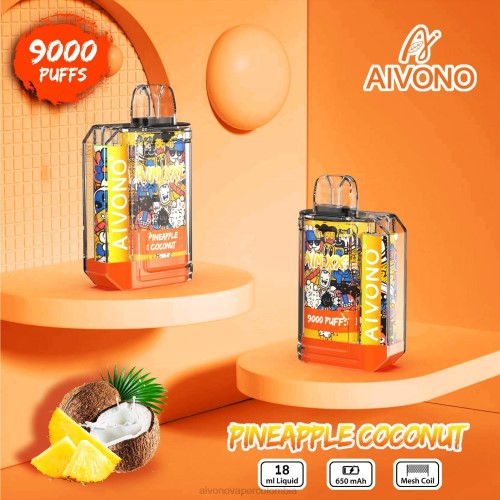 Aivono AIM XXL 9000 pegatina boca transparente coco piña 48P852 - Aivono Colombia