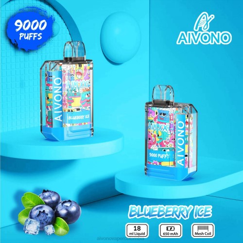 Aivono AIM XXL 9000 pegatina boca transparente hielo de arándanos 48P850 - Vaper Aivono Colombia