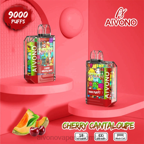 Aivono AIM XXL 9000 pegatina boca transparente melón cereza 48P857 - Aivono Colombia