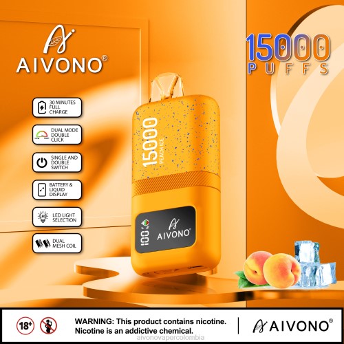 Aivono AIM magic 15000 hielo de durazno 48P859 - Aivono Puffs Colombia