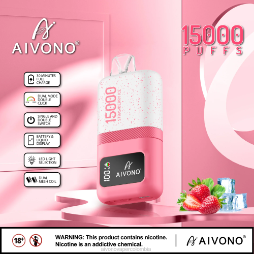 Aivono AIM magic 15000 hielo de fresa 48P871 - Aivono Vaper Colombia