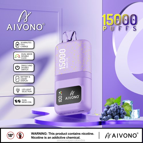 Aivono AIM magic 15000 hielo de uva 48P860 - Vaper Aivono Colombia