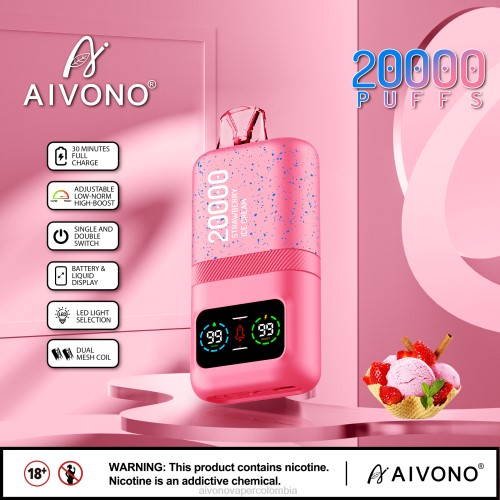 Aivono AIM magic 20000 helado de fresa 48P880 - Vaper Aivono Colombia