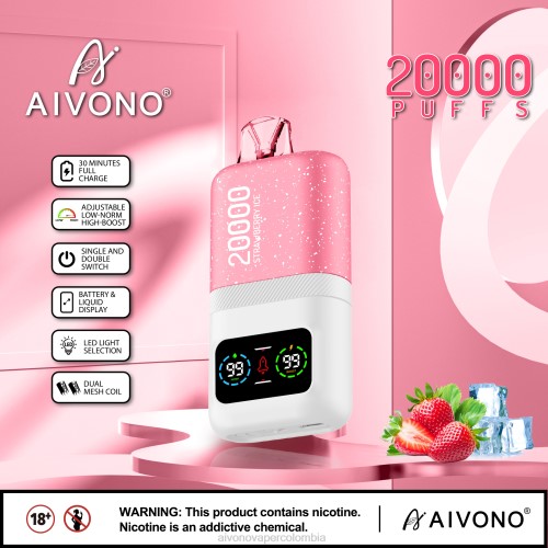 Aivono AIM magic 20000 hielo de fresa 48P874 - Aivono Puffs Colombia