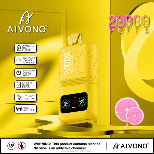 Aivono AIM magic 20000 hielo de limon rosa 48P883 - Aivono Puffs