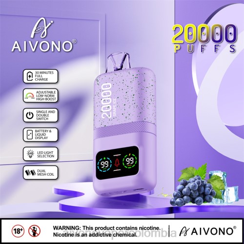 Aivono AIM magic 20000 hielo de uva 48P886 - Aivono Vaper Colombia