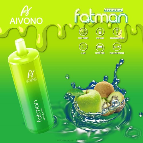 Aivono FATMAN 6800 kiwi manzana 48P831 - Aivono Vaper Colombia