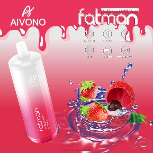 Aivono FATMAN 6800 lichi de fresa 48P823 - Aivono Puffs
