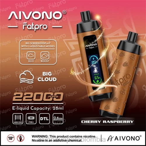 Aivono Fatpro 22000 frambuesa cereza 48P84 - Aivono Puffs Colombia