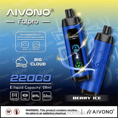 Aivono Fatpro 22000 hielo de baya 48P810 - Vaper Aivono Colombia