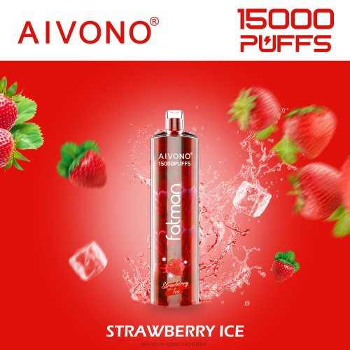 Aivono FATMAN 15000 hielo de fresa 48P811 - Aivono Vaper Colombia