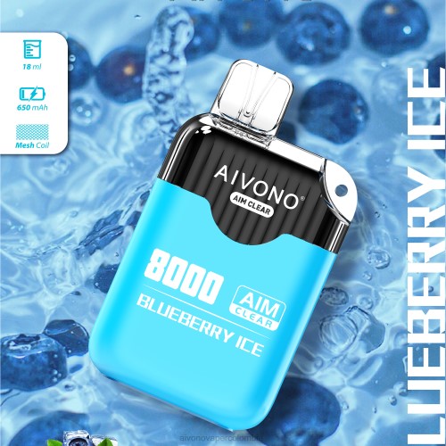 Aivono AIM CLEAR 8000 hielo de arándanos 48P8206 - Aivono Vaper Colombia