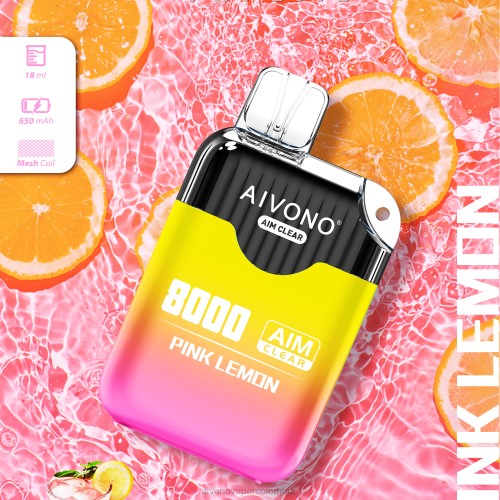 Aivono AIM CLEAR 8000 limon rosa 48P8211 - Aivono Vaper Colombia