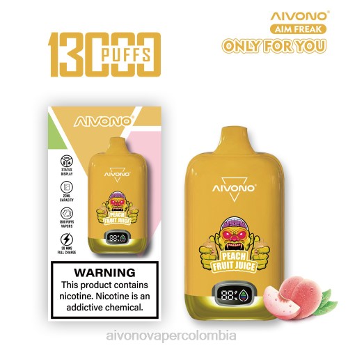 Aivono AIM FREAK 13000 jugo de durazno 48P8245 - Vaper Aivono Colombia
