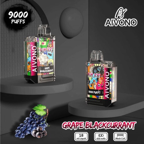 Aivono AIM XXL 9000 pegatina boca transparente grosella negra de uva 48P856 - Aivono Vaper Colombia