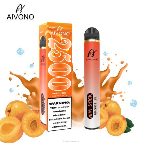 Aivono AIM STICK 2500 hielo de durazno 48P8144 - Aivono Puffs Colombia